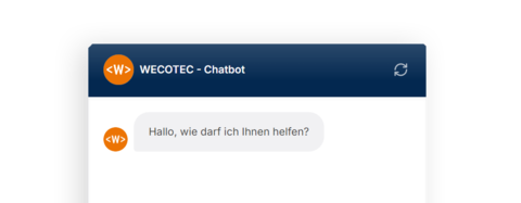 Symbolbild für Chatbot-Lösungen – digitaler Assistent für Websites