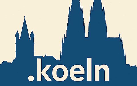 Landkarte mit Symbol-Bild für .koeln-Domains