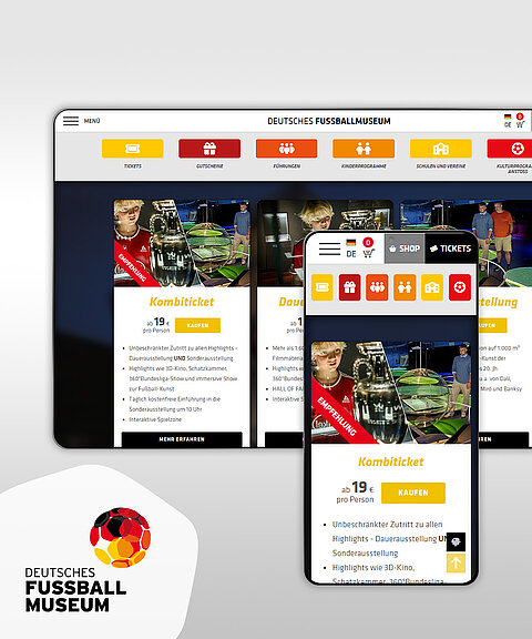 Ticketshop-Entwicklung für das Deutsche Fußballmuseum